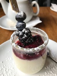 Close-up of dessert with ice cream
