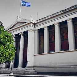 Low angle view of historical building