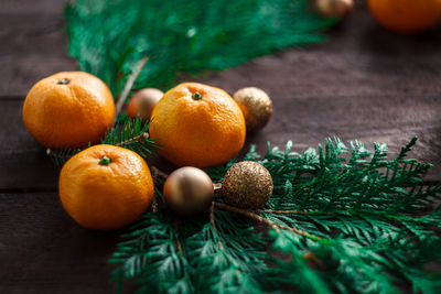 Close-up of fruits on table