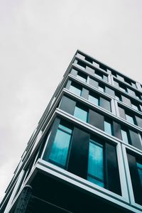 Low angle view of modern building against sky