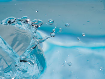 Close-up of bubbles in water