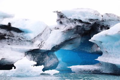 Scenic view of frozen sea