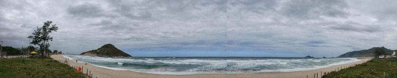 Panoramic view of beach against sky