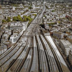 High angle view of city