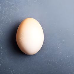 High angle view of egg on table