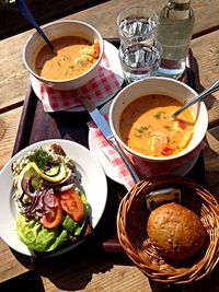 Close-up of food on table