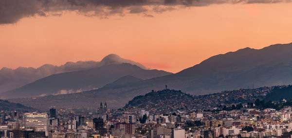 City at sunset