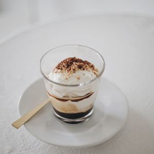 Coffee cup on table