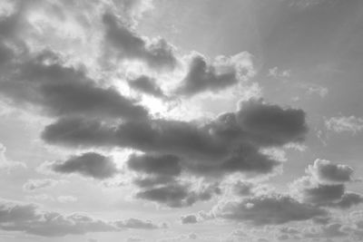 Low angle view of clouds in sky