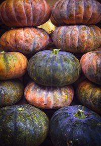 Full frame shot of pumpkins