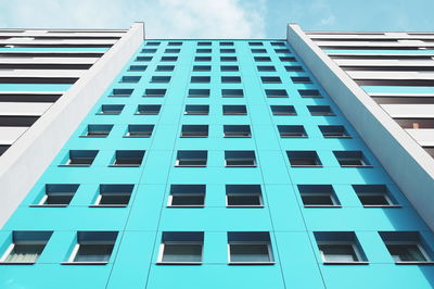 Low angle view of modern building against sky