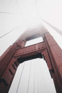 Low angle view of bridge against clear sky