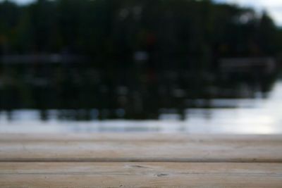 Defocused image of wooden road