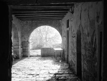 Corridor of historic building