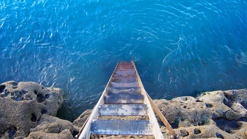 High angle view of sea