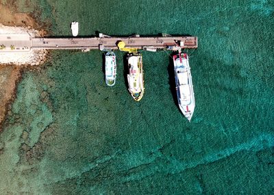 High angle view of graffiti on wall