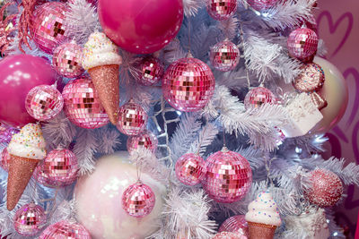 Full frame shot of christmas decorations