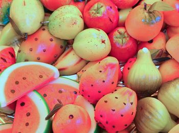 Full frame shot of fruits for sale in market