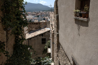 View of residential buildings in city