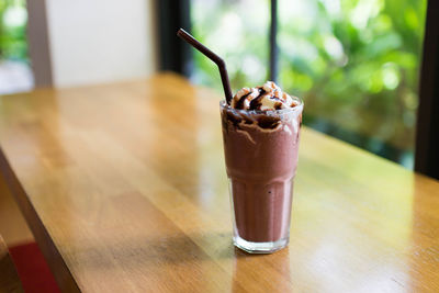 Close-up of drink on table