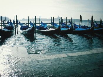 Boats in harbor