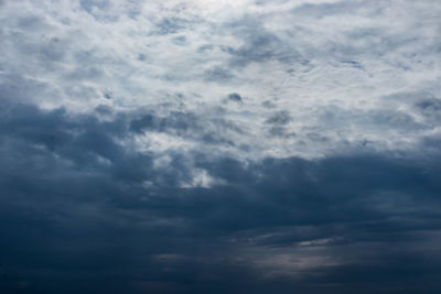 Low angle view of storm clouds in sky