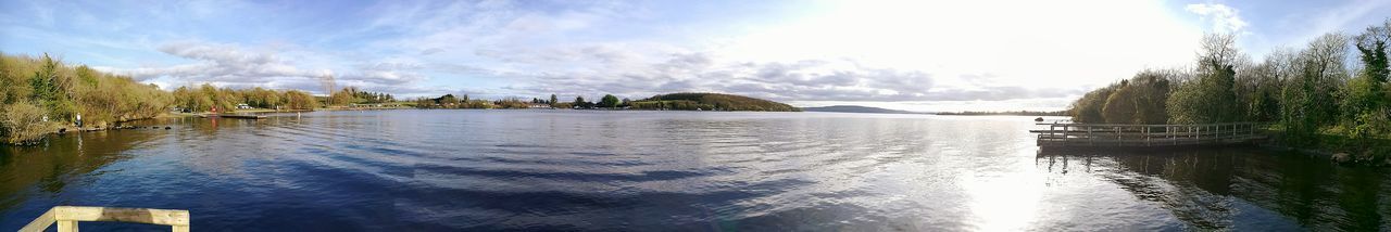 Panoramic view of lake against sky