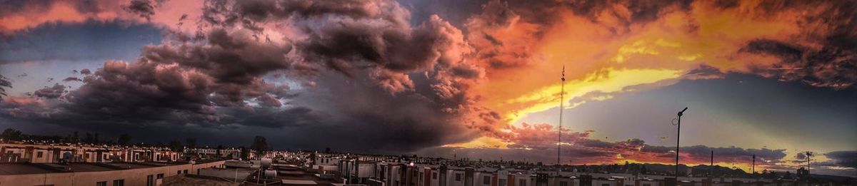 Panoramic view of dramatic sky during sunset
