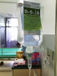 Close-up of text on bottle