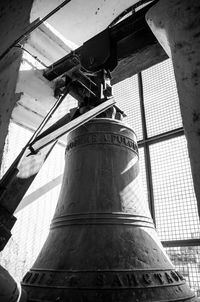 Low angle view of telephone booth