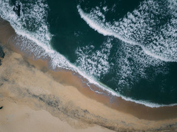 High angle view of beach