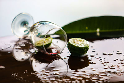 Close-up of drink on table