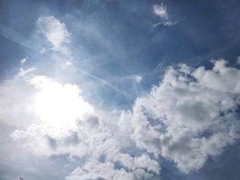 Low angle view of clouds in sky