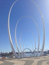 Low angle view of ferris wheel against clear sky