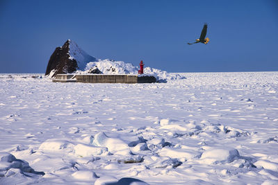 Drift ice in the sea of okhotsk , winter tradition