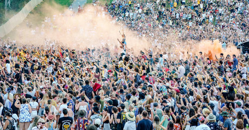 Group of people at music concert