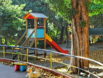 View of built structure with trees in background