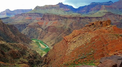 Aerial view of rock formations