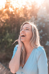 Portrait of a smiling young woman