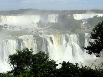 Scenic view of waterfall
