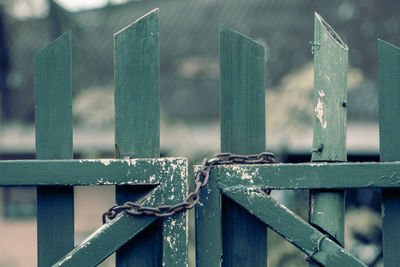 Close-up of wood fence 