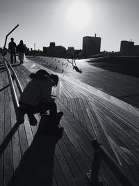 Man looking at camera