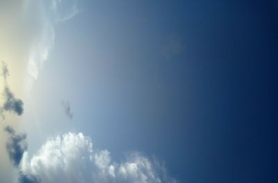 Low angle view of clouds in sky