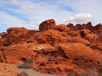 Rock formations against sky