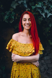 Portrait of smiling young woman