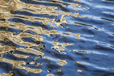 Reflection of 18th century buildings in amsterdam canal