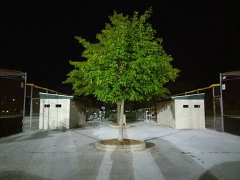 Illuminated built structure at night