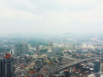 Cityscape with buildings in background