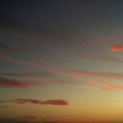 Low angle view of dramatic sky during sunset