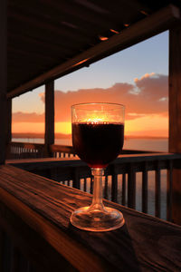 Close-up of wine on table